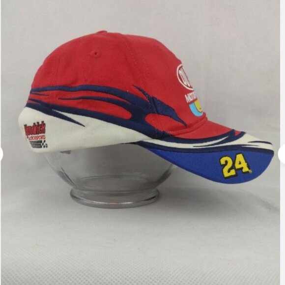 NASCAR, Jeff Gordon, Red #24, Du Pont Motorsports Ball Cap Racing Speedway Sport - Picture 6 of 7